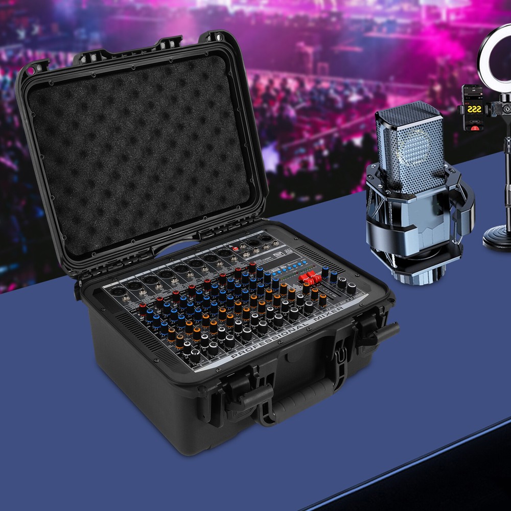 8-Channel Professional Bluetooth Live Studio Audio Mixer USB Mixing Console