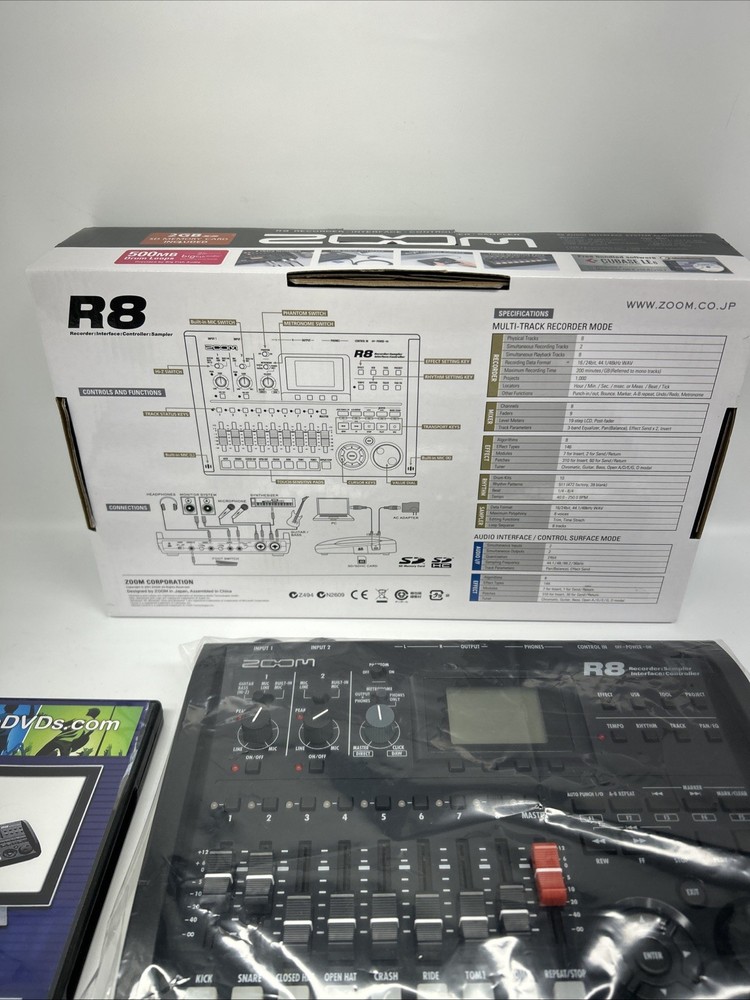 Zoom R8 Multitrack Recorder: Interface: Controller Sampler In Box Tutorial DVD