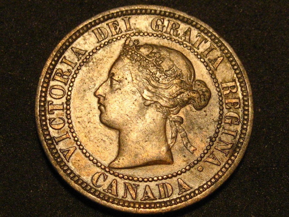 1876-H Canadian Large Cent AU #2