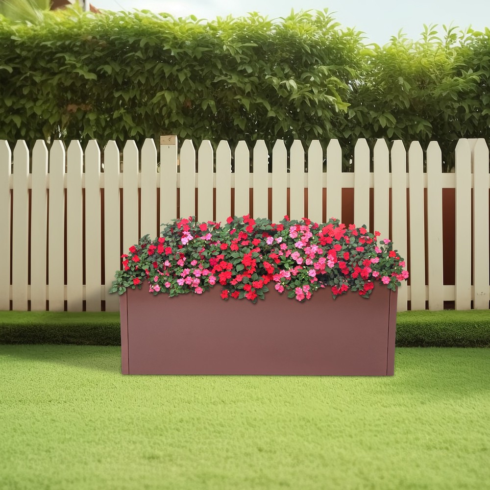 Floor Standing Planter Box Rectangular Planter Box Outdoor Planter 38*15*15 in