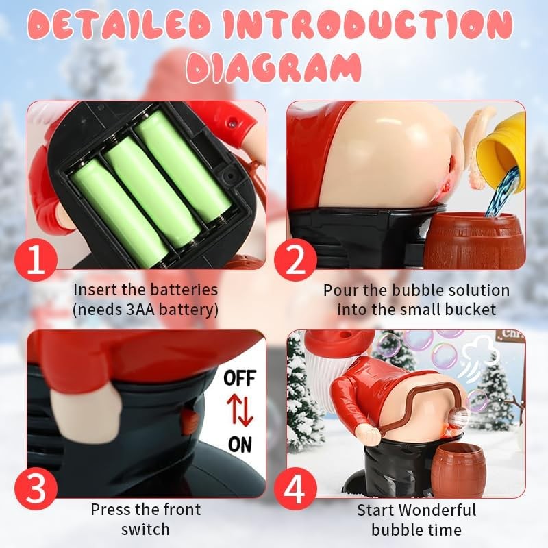 Santa Claus Bubble Butt Machine, Blower, Funny Automatic...