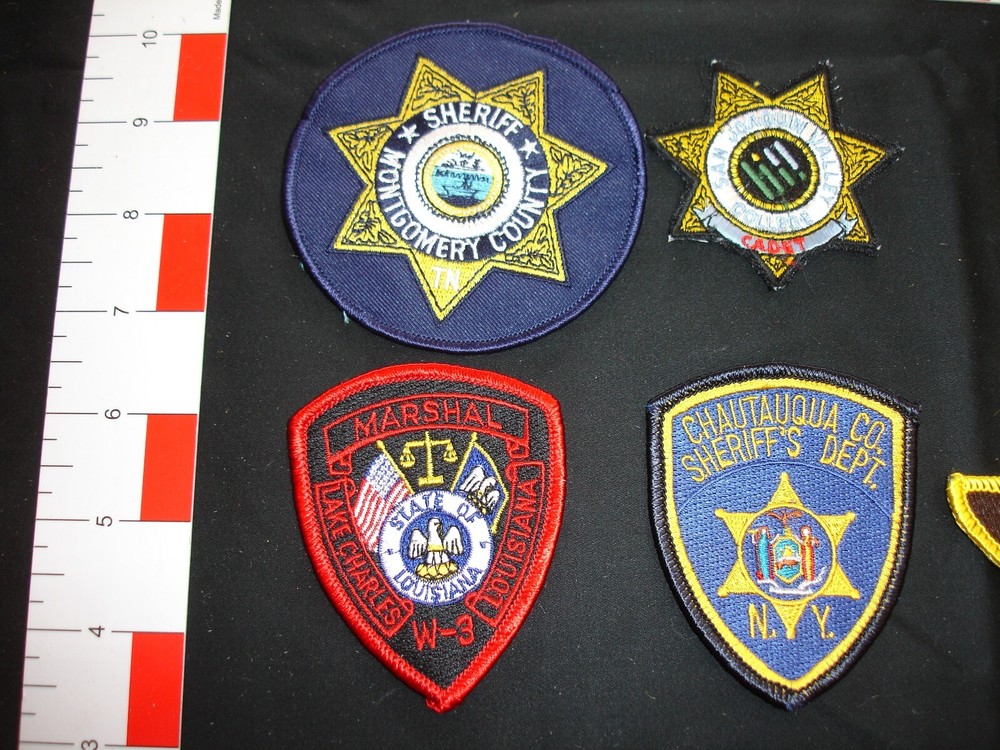police sheriff security vintage patch set