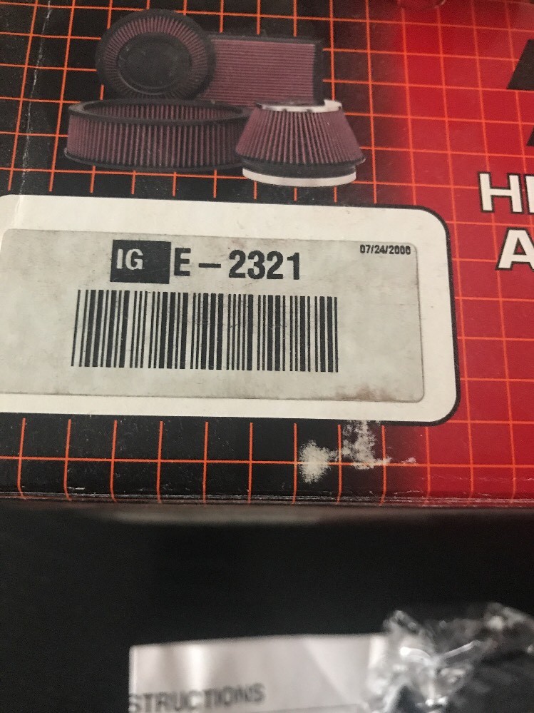 New K&N Air Filter. E-2321
