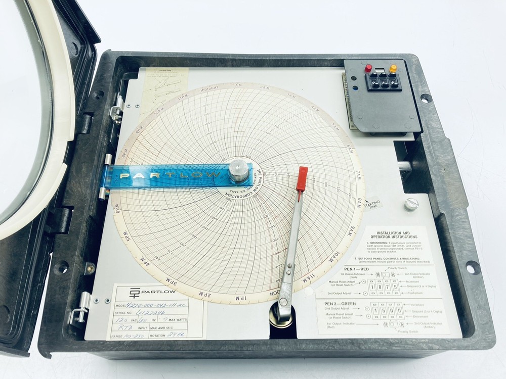 PARTLOW 4220-000-042-111-AC CHART RECORDER 10" RTD INPUT