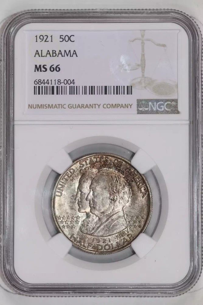 1921 ALABAMA SILVER COMMEMORATIVE HALF DOLLAR NGC MS66