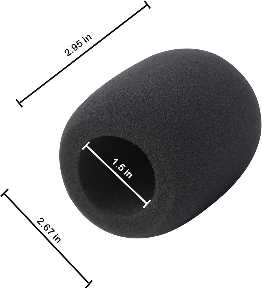 Washable 2-Pack Microphone Windscreen - Standard Fit for Optimal Comfort