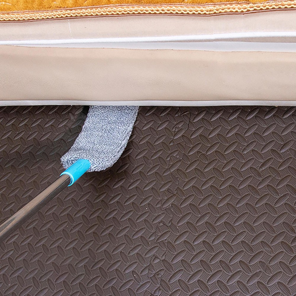Flat Duster Retractable Long Handle Microfiber Duster Under Appliance