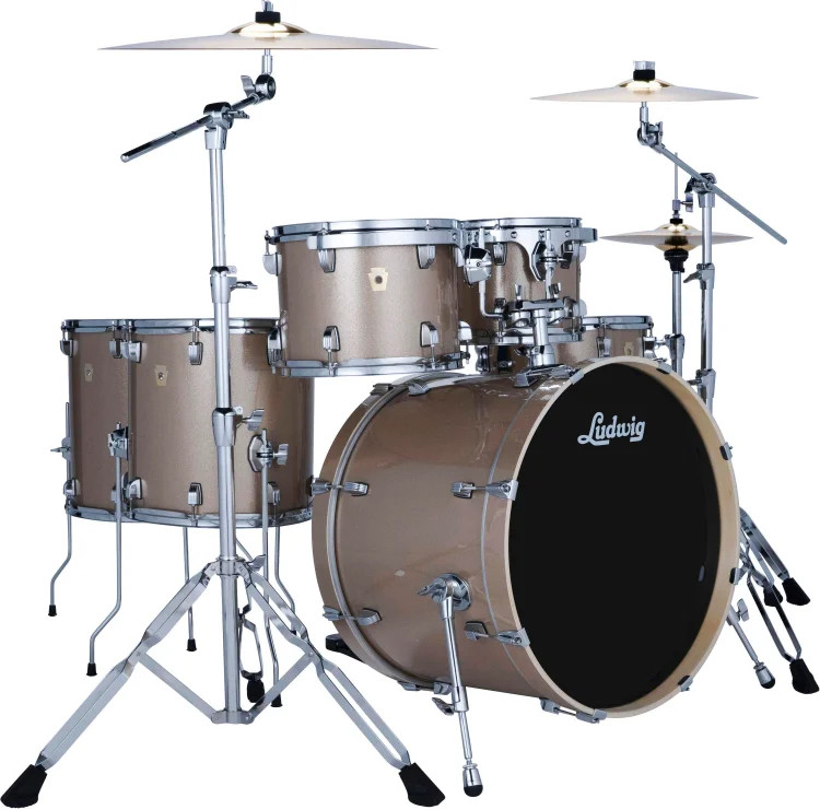 Ludwig Evolution 6-piece Complete Drum Set - Prosecco Sparkle
