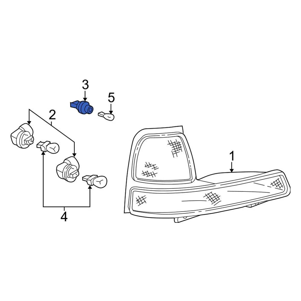 Ford AL8Z13411C Rear Back Up Light Socket