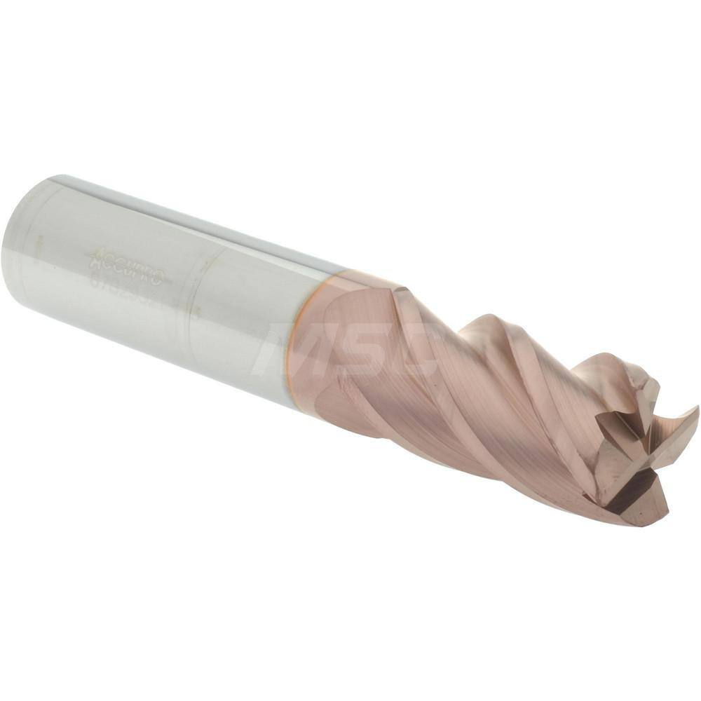 Accupro 3/4" Diam 4 Flute Single End Solid Carbide 0.03" Corner Radius End Mi...
