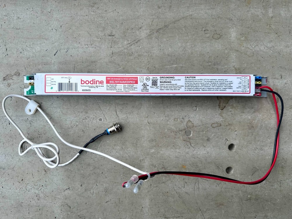 BSL10T3 Bodine (BSL10T3UAK55PKI2) LED Emergency Lighting Driver Compact Low-Pro