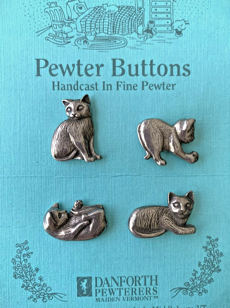 Danforth Pewter Cat Buttons