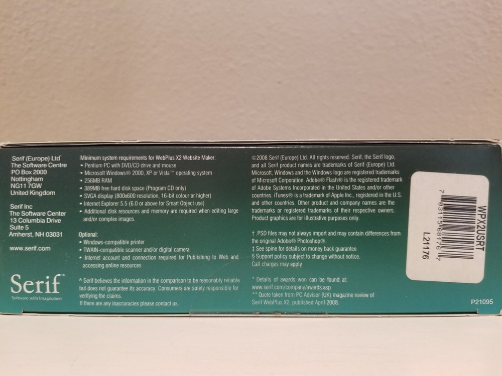 New Sealed Serif WebPlus X2 Website Maker