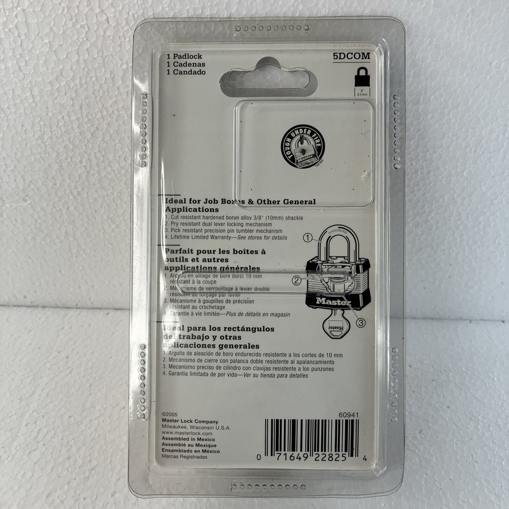 Master Lock Commercial Laminated Steel 5DCOM New with 2 Keys
