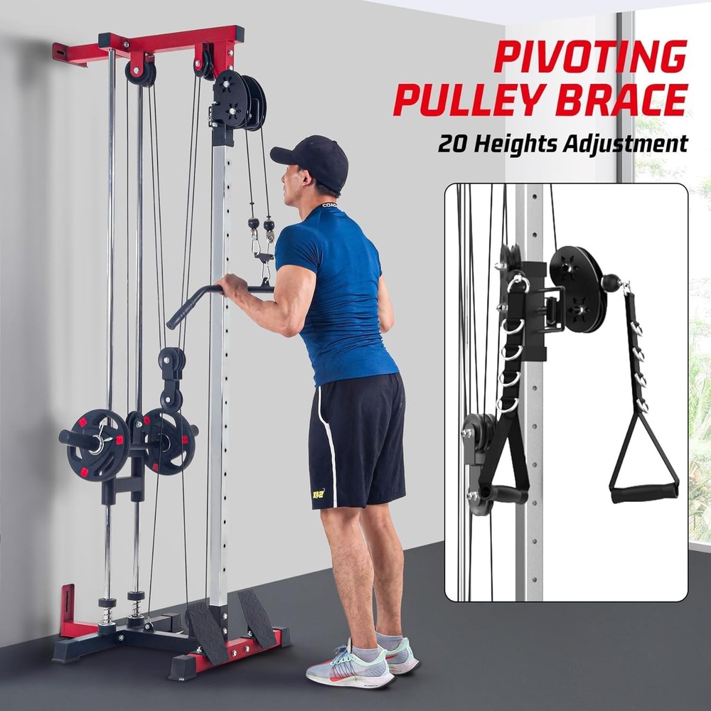 LAT Pull Down Machine with High and Low Pulley Station Back Exercise Equipment