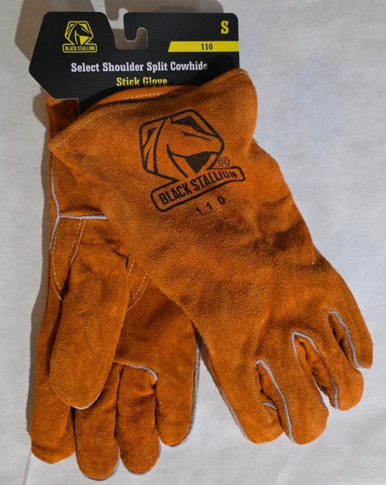 Black Stallion 110 Select Shoulder Split Cowhide Stick Gloves Small