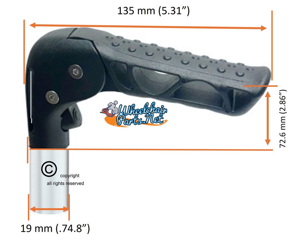 Universal Foldable Push Handle. Fits on 19mm Tubes