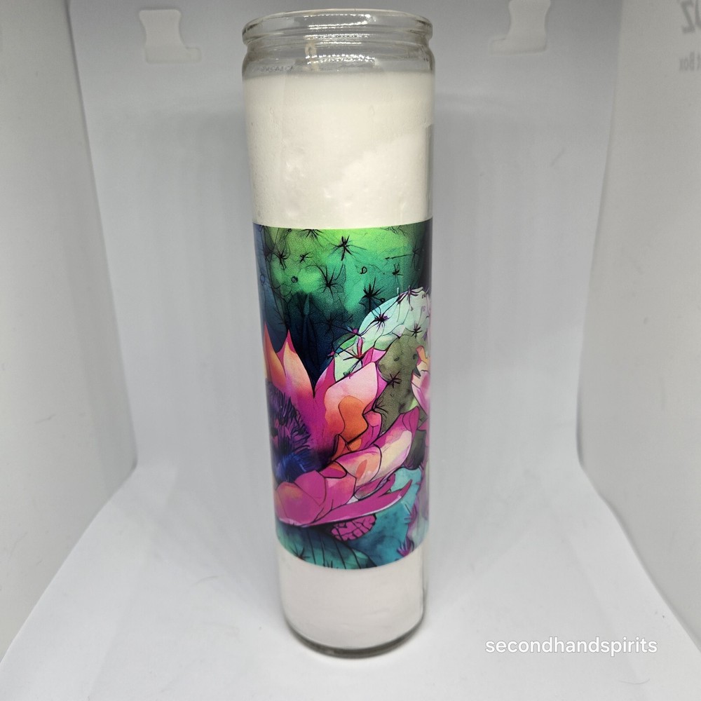 7-Day Prayer/Religious Candle Jar Floral Pattern
