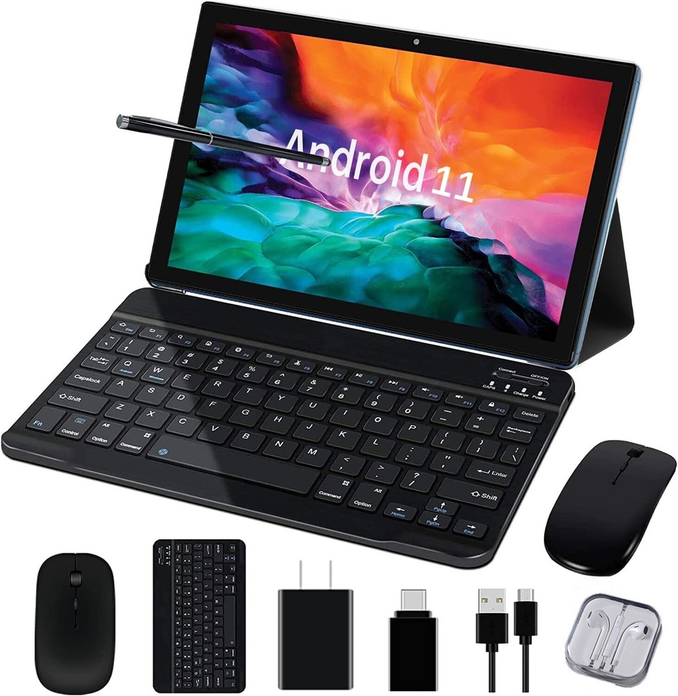11 in 4G Tablet Android 11, 8GB RAM 256GB ROM 1920x1200 IPS Bundle Keyboard Case
