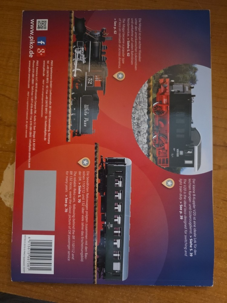 2016 Piko Train Catalog