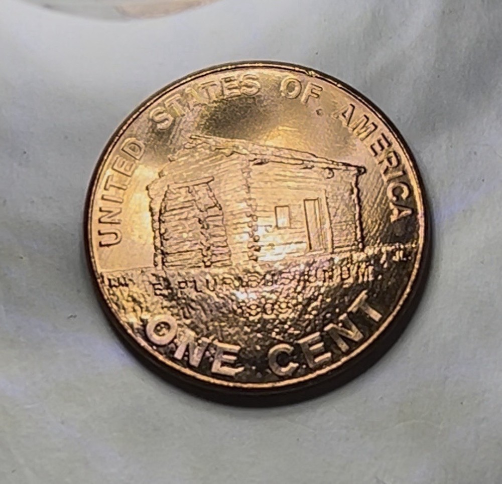 2009 Lincoln Cent BU Gem Log Cabin