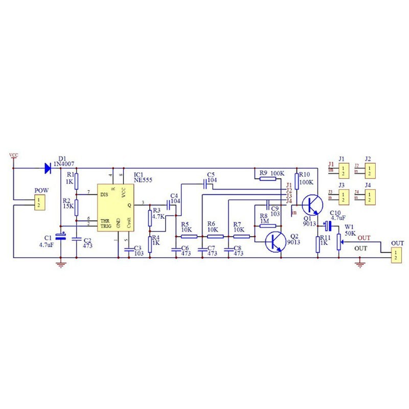 NE555 Multi-Channel Waveform Generator Module Sine Triangle Square Wave-DIY Kits