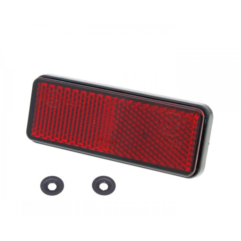 Rear Reflector Rectangular Red 33.8 x 87.5mm