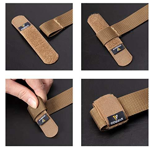 IDOGEAR Tactical Fastening Binding Strap Hook & Loop Medium(4 pcs) Coyote Brown