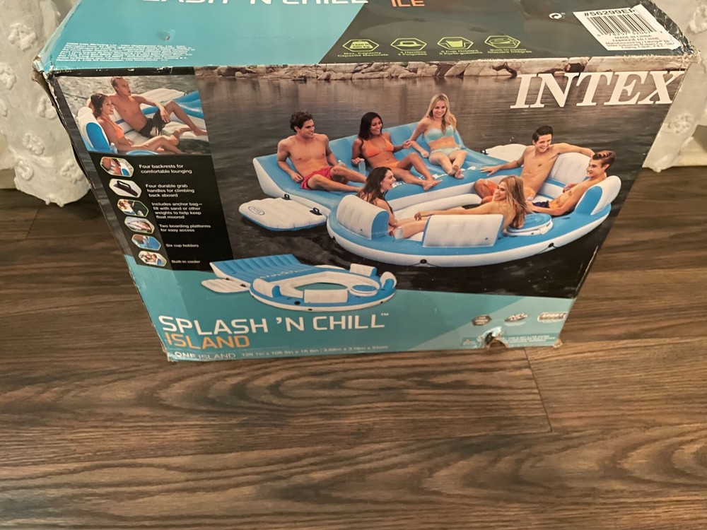 Intex 56299EP 7 Persons Inflatable Island - Blue/White