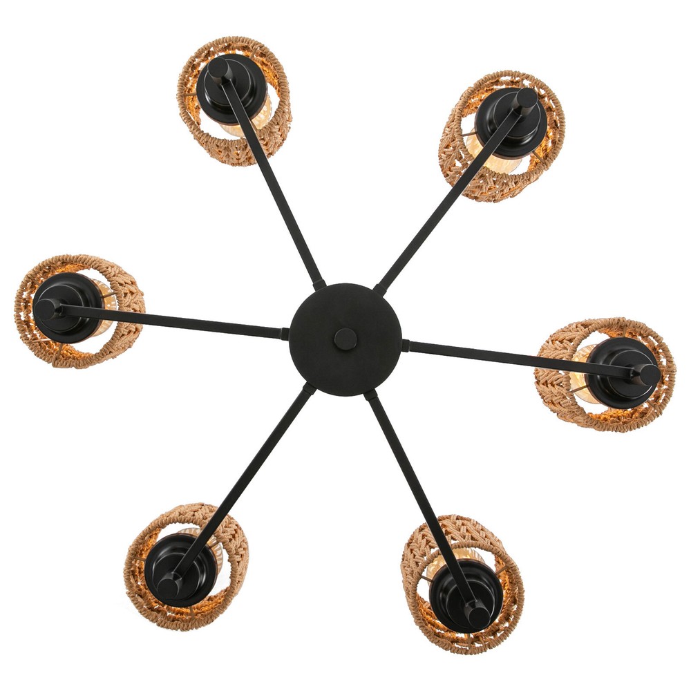 Modern Ceiling Light Chandelier 6-Head Pendant Lighting Ceiling Dimmable