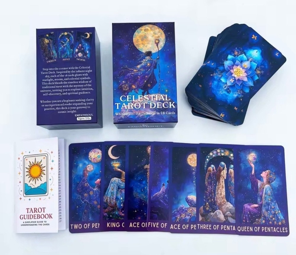 Celestial Tarot - 78 Card Deck (4.75” X 2.75” in)