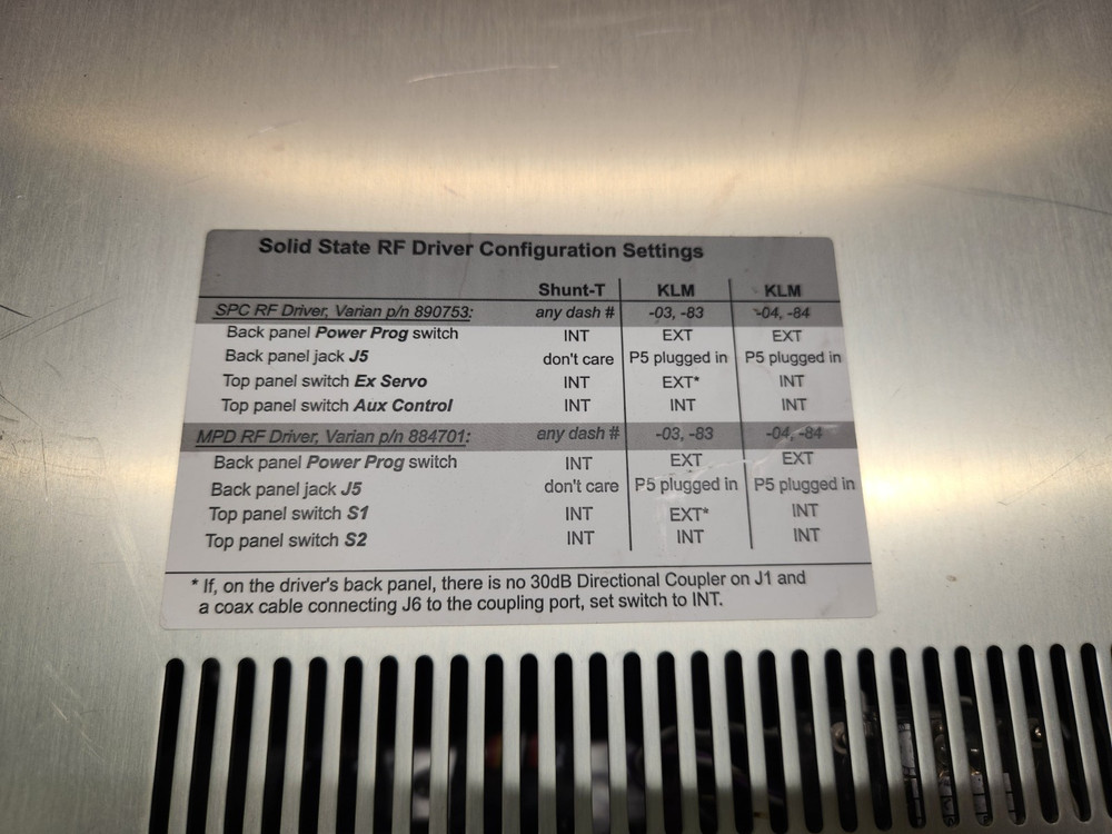 SPC Electronics VARIAN RF DRIVER 890753-04 REV. A