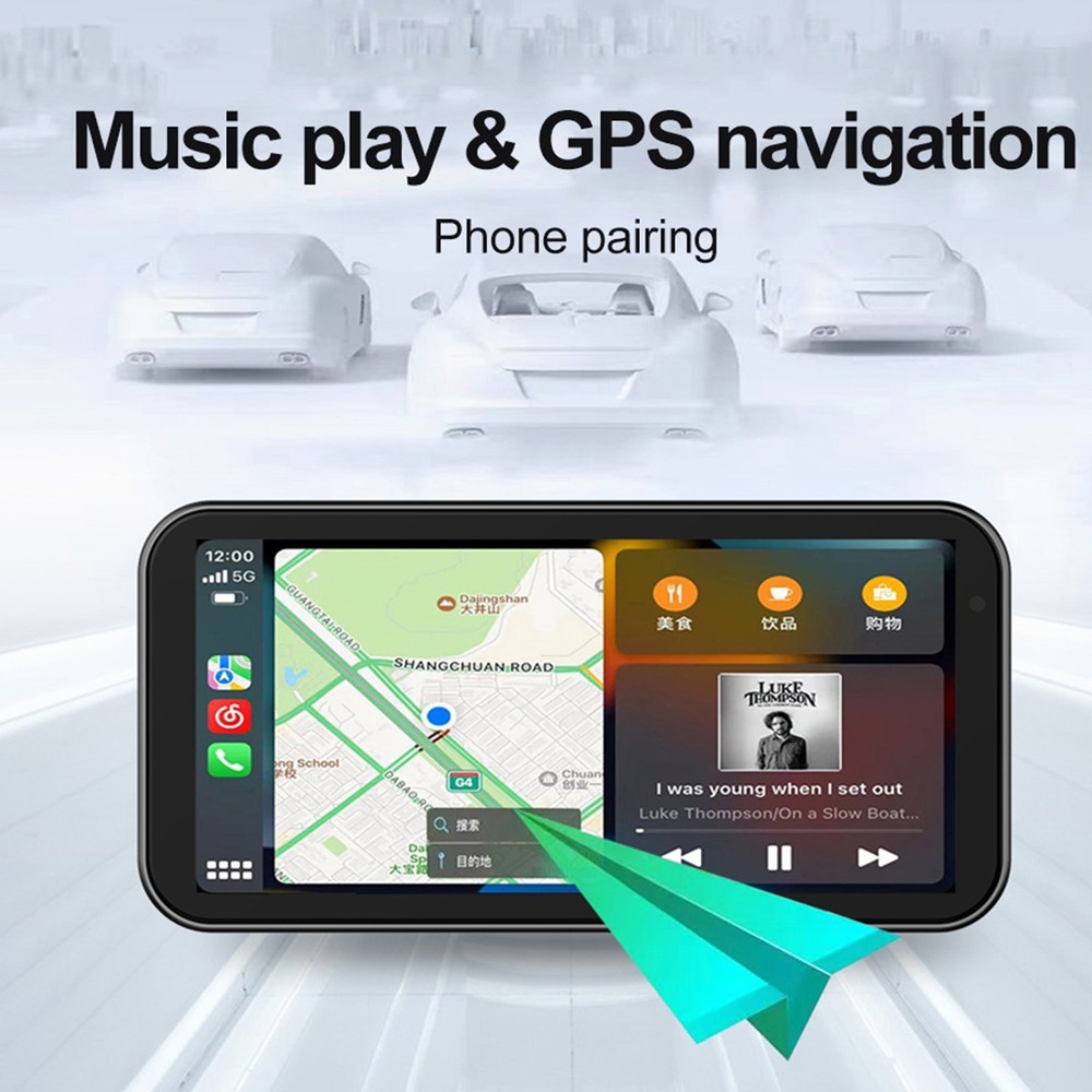 6.25" Motorcycle GPS Navi Wireless Carplay/Android Waterproof Bluetooth w/Camera