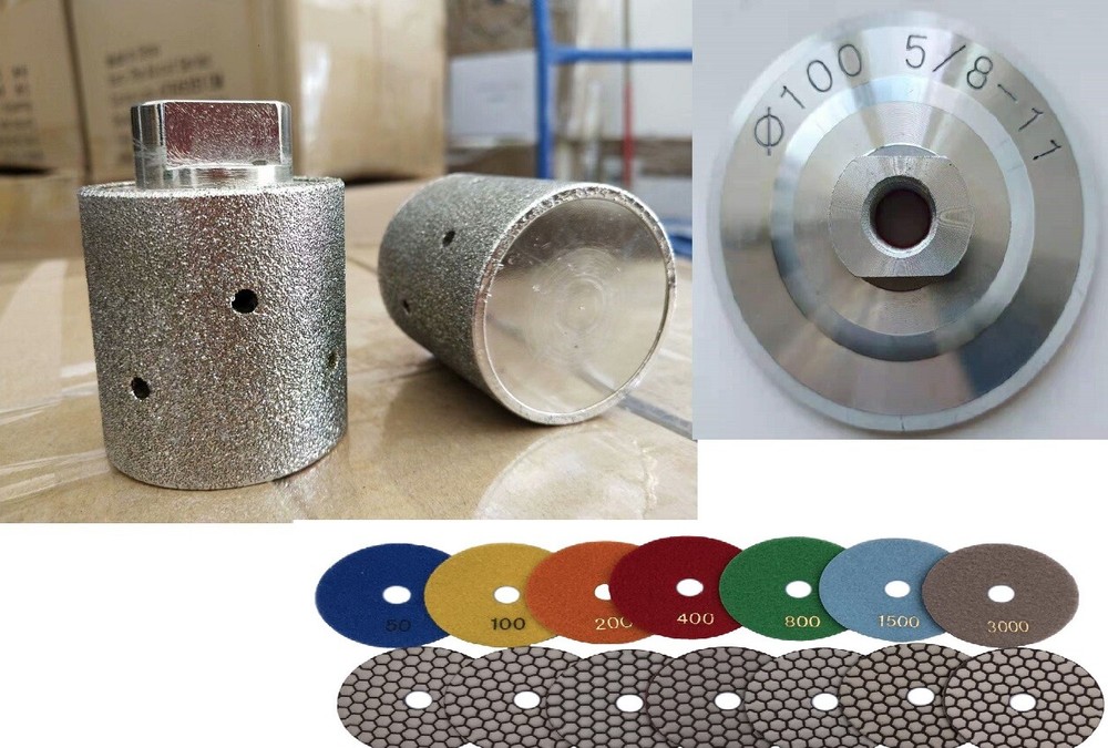 3 1/2" Grinding Drum 50 Polish Pad Granite stone concrete marble ceramic  buffer