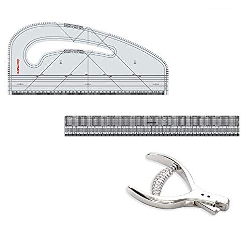 Pattern Master Set Pattern Notcher Gridding Scale 18" Tailoring Drafting Kit Too