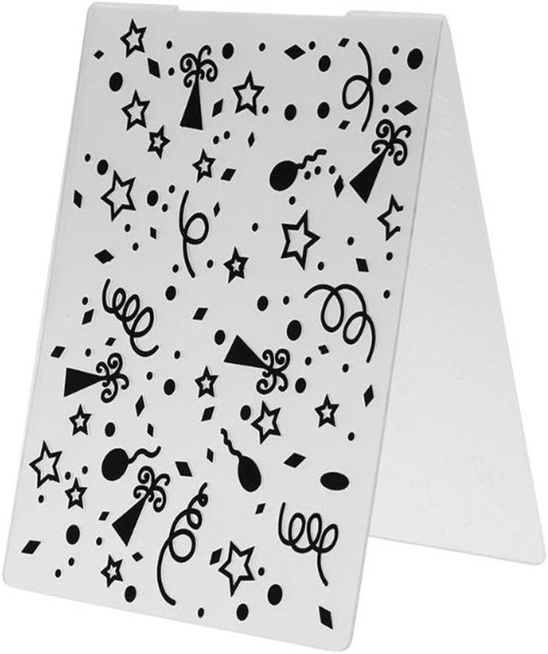 Arriettycraft Fireworks Star Dot Plastic Embossing Folders for Card Making Scrap