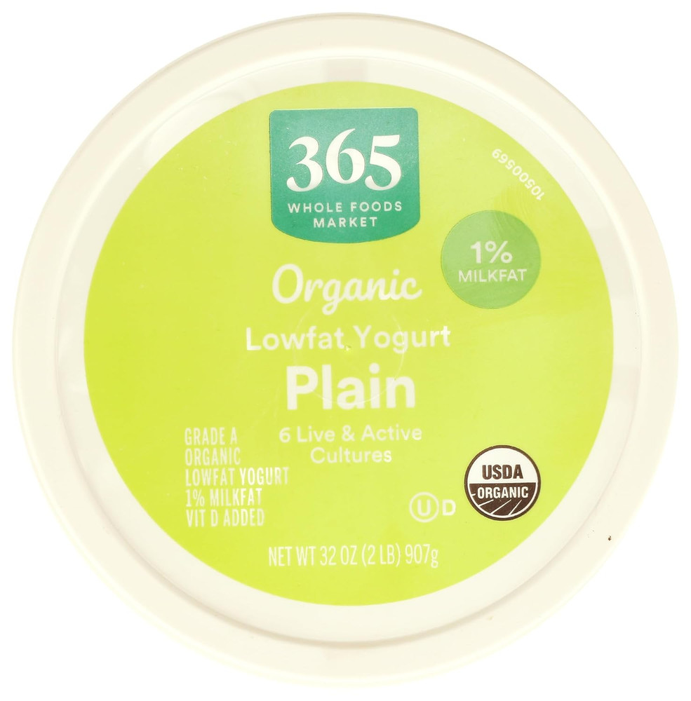 , Organic Plain Low Fat Yogurt, 32 Oz