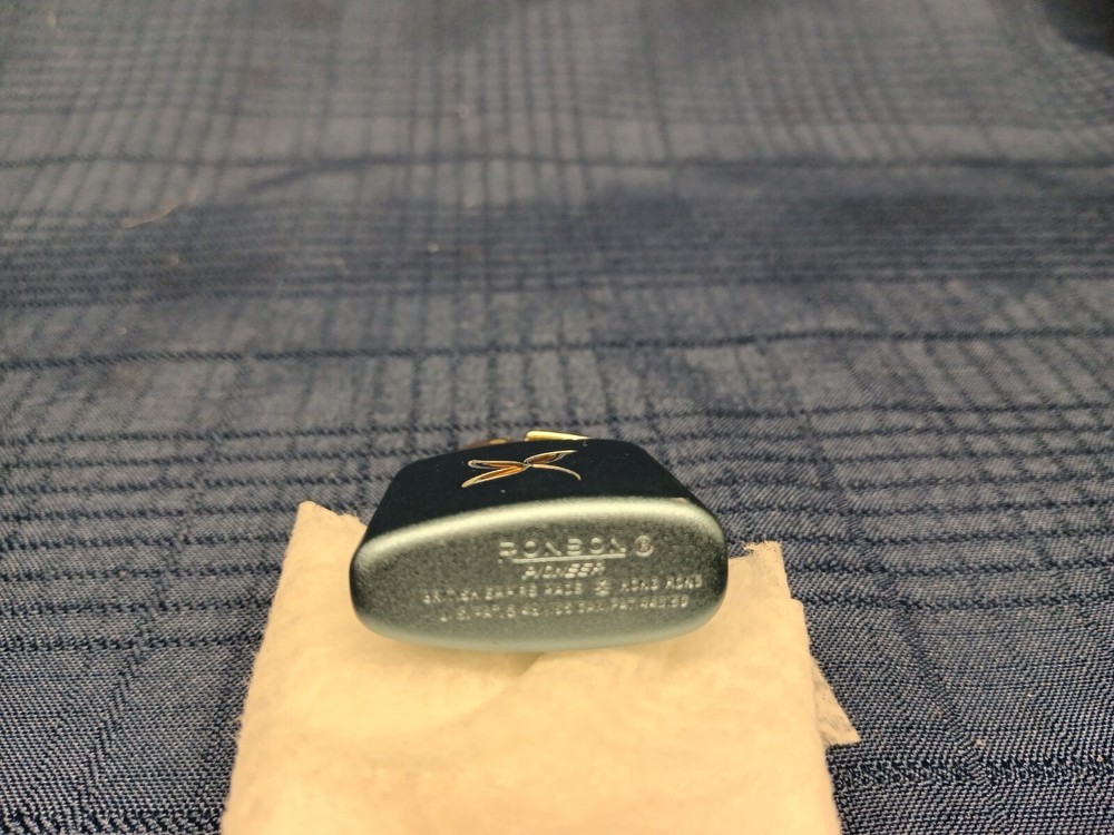 Vintage Moses Ronson Blue Pioneer Lighter With Etching