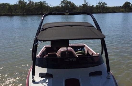 Origin Advancer Wakeboard Tower Black Coated With Flat Tower Bimini Top Package