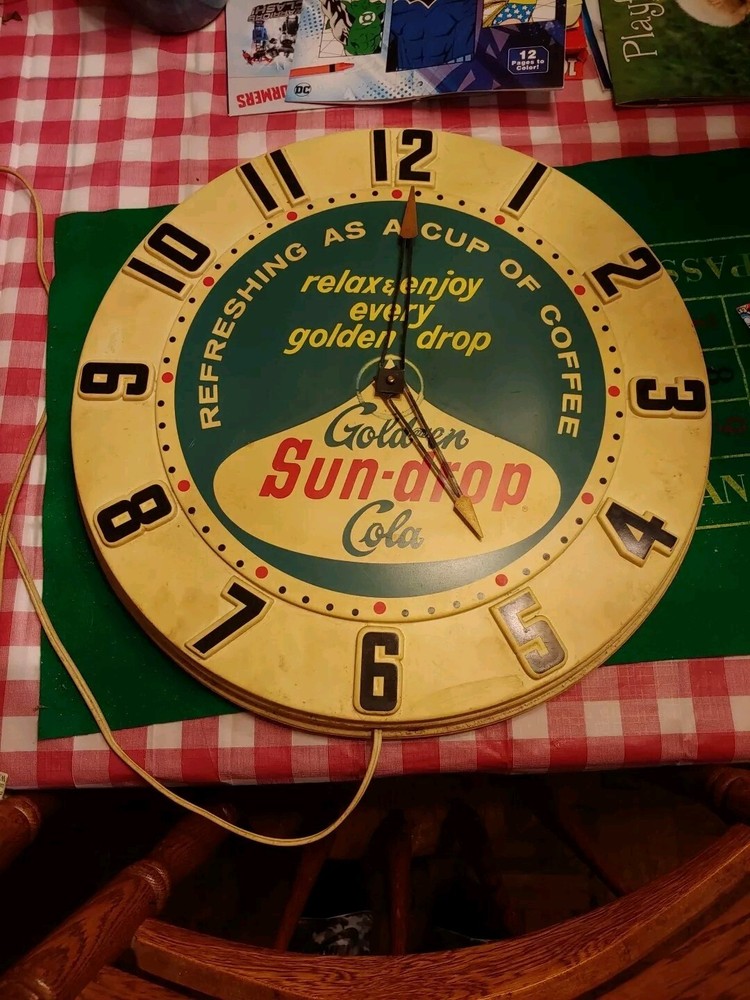 Vintage Sun Drop Clock