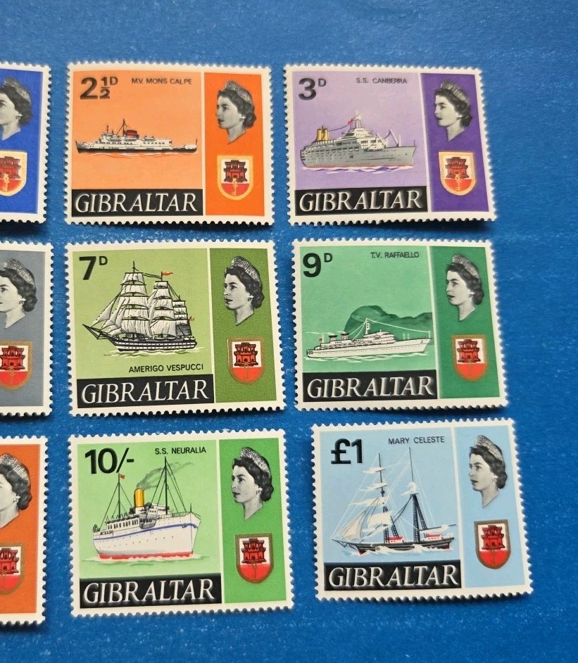 Gibraltar Stamps, Scott 186-199 Complete Set MNH