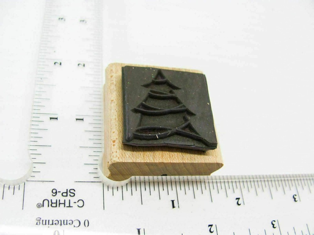 Christmas Tree Rubber Stamp - Stamp Set A514