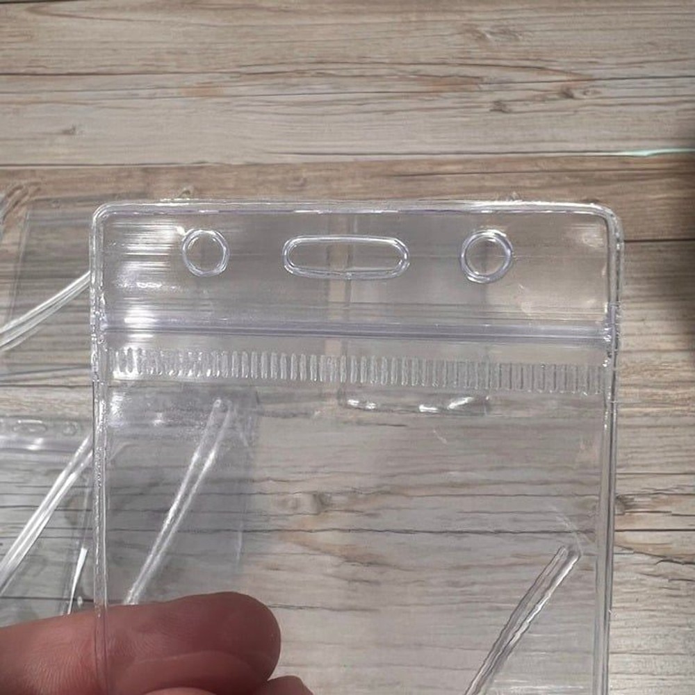 10 Clear Waterproof Luggage Tags/Badge Holders