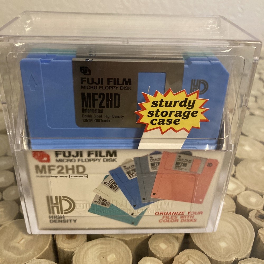 Fuji 3.5 PC Unformatted 2HD Diskettes High-Density Floppy Disk 10-Pack New