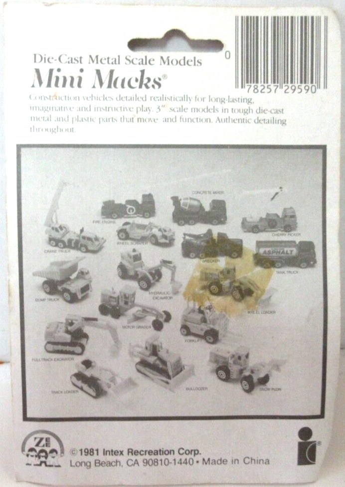 Zee Toys Mini Macks WHEEL LOADER
