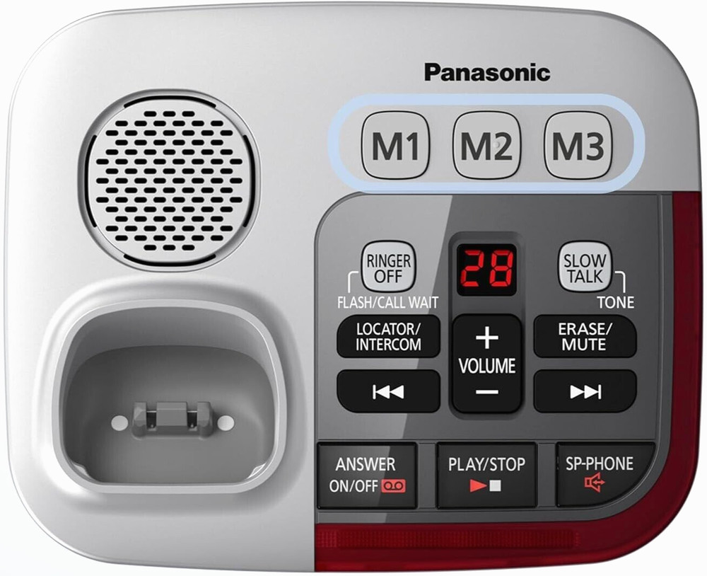 Panasonic KX-TGM450S Silver Answering System Main Charging Base (Base Unit ONLY)