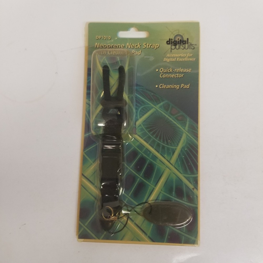 Digital Pursuits DP1010 Neoprene Camera Neck Strap, Black, New
