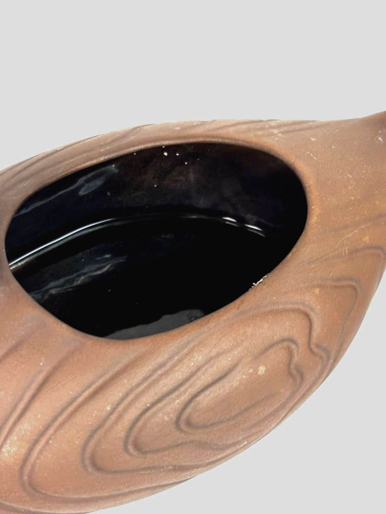 12" Long Brown Ceramic FTD Duck 1981