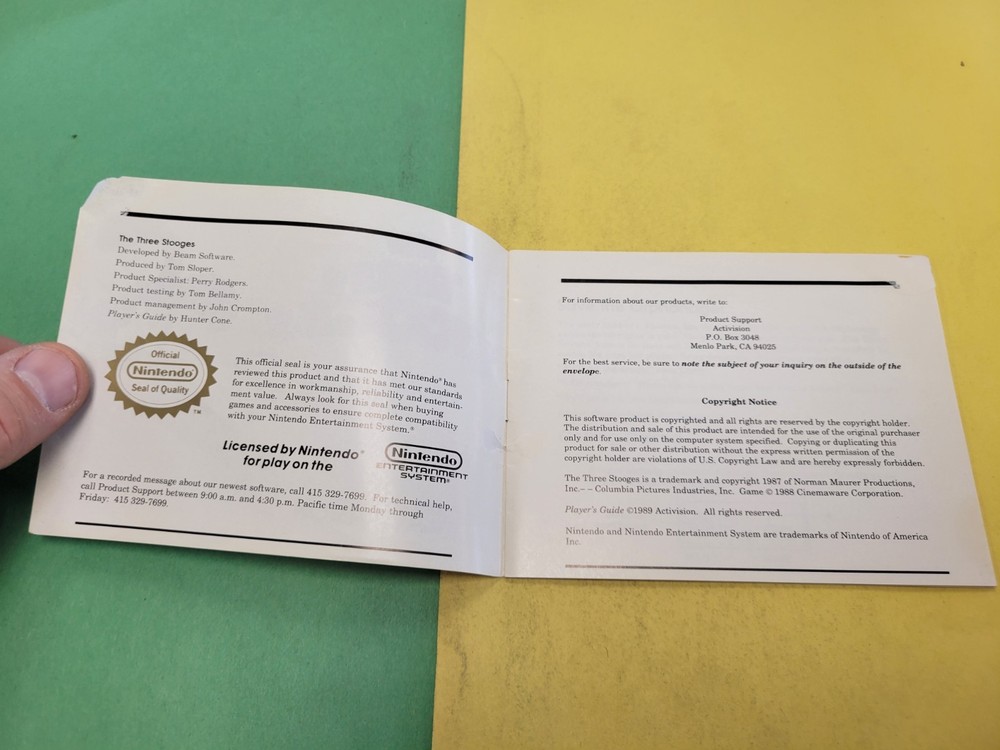 three stooges nes Manual Only