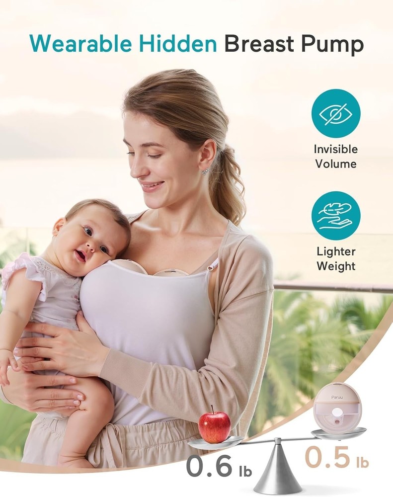 Wireless Breastfeeding Pump, 2 Pack, 19/21/24mm Flanges